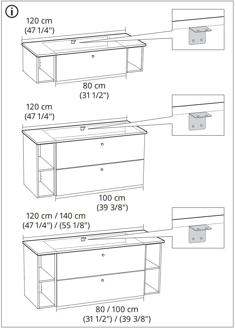 IKEA TOLKEN Countertop - Dimension 1