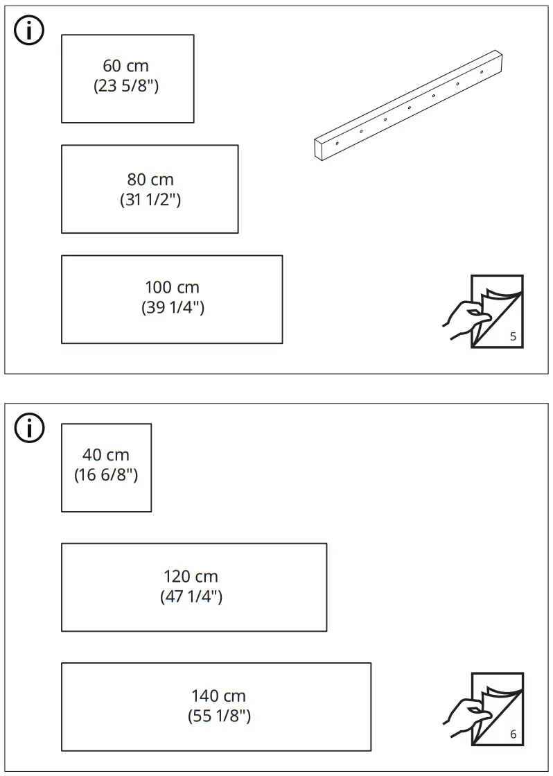 IKEA TOLKEN Countertop - Dimension