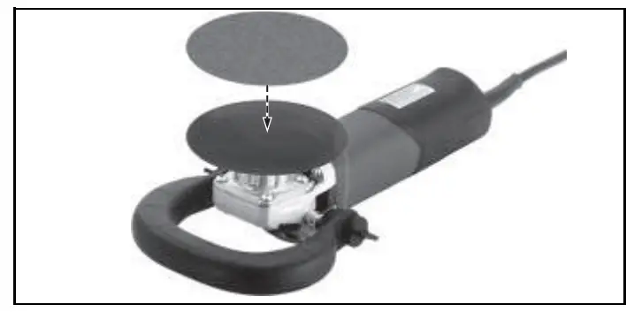 Installing support plate and sanding sheet