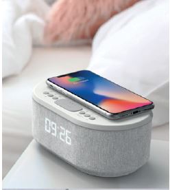 i-box 79236PI17 Bedside Alarm Clock with Wireless Charging-fig- (1)