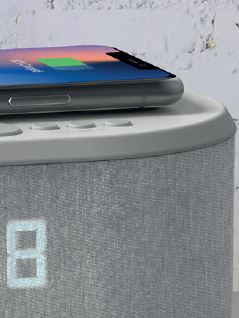 i-box 79236PI17 Bedside Alarm Clock with Wireless Charging-fig- (2)