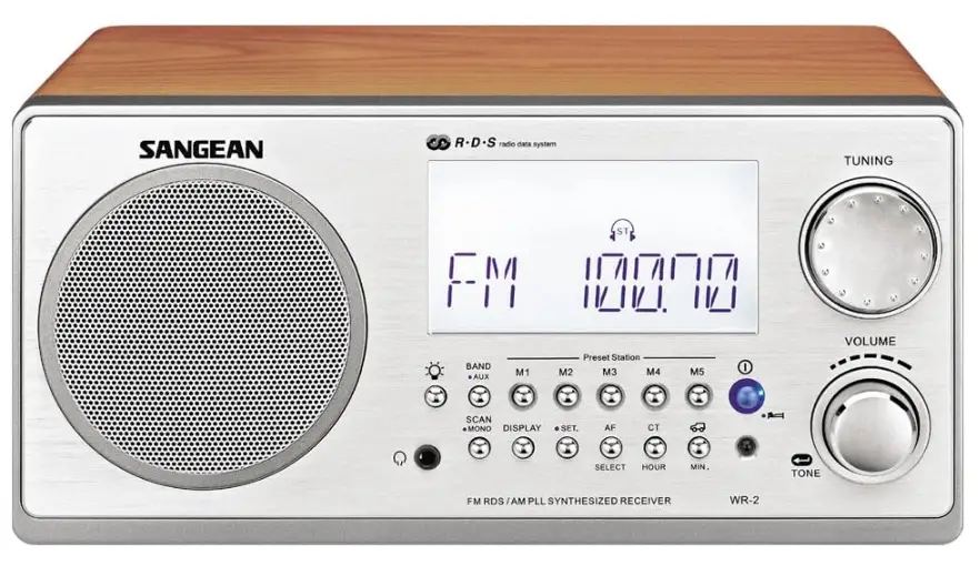 Sangean WR-2 Wooden Cabinet Digital Tuning Radio-product