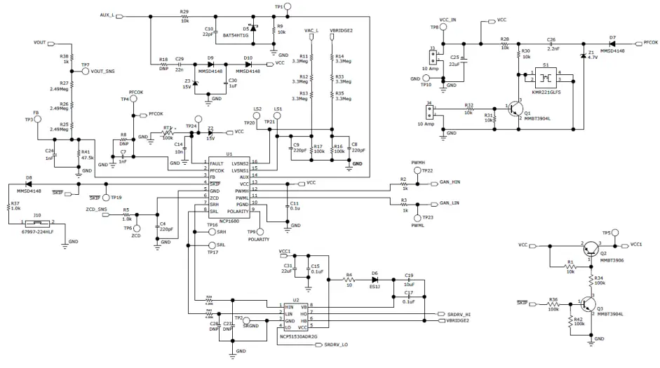 onsemi NCP1680 Totem Pole CrM Controller Evaluation Board - BOARD