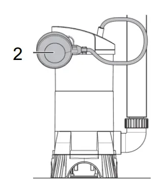 westfalia STPK1100 Submersible Sump Pump - switch