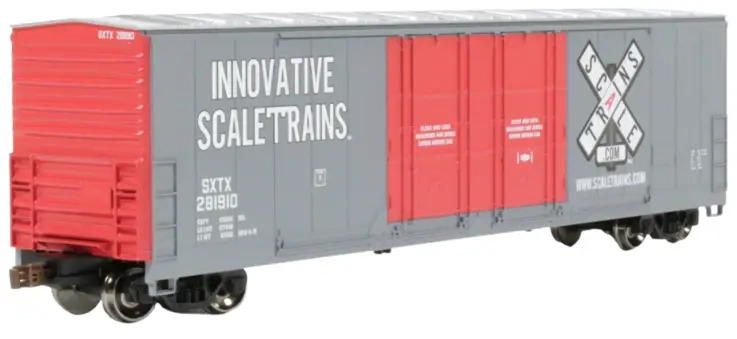SCALE-TRAINS-Kit-Classics-HO-Scale-Evans-5100-RBL-DD-Box-Car-product