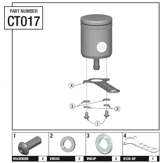 rizoma CT017 Clutch Fluid Reservoir fig-1