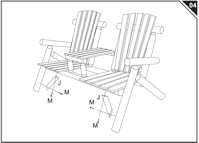 Outsunny-84B-398-Wood-Garden-Bench-2-Seats-with-Table-FIG-6
