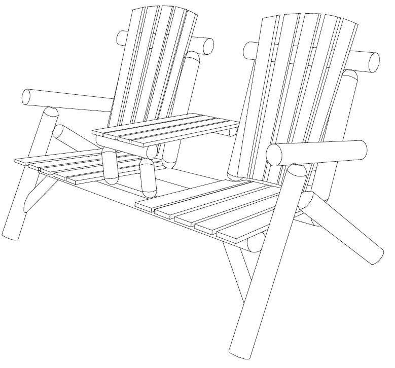 Outsunny-84B-398-Wood-Garden-Bench-2-Seats-with-Table-FIG-7