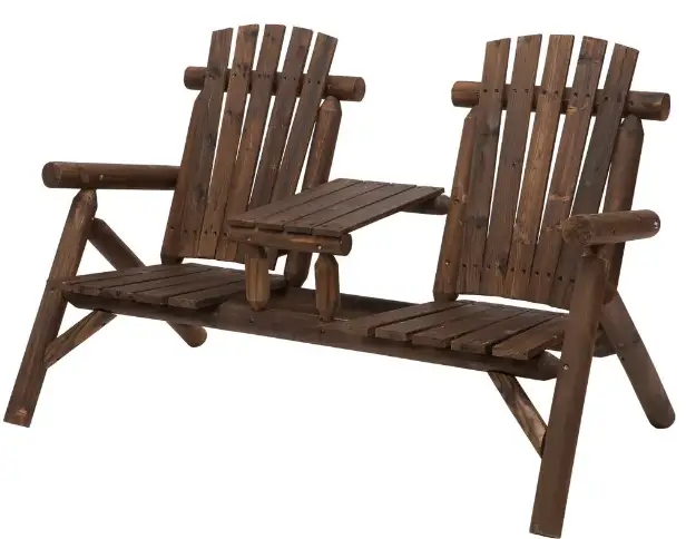 Outsunny-84B-398-Wood-Garden-Bench-2-Seats-with-Table-PRODUCT