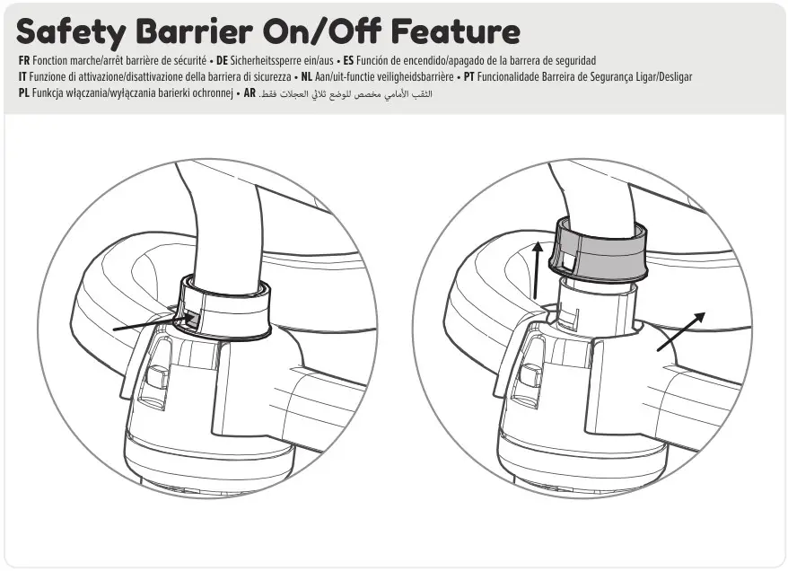 TRIKES TP710 Dino Discovery, TP711 Unicorn Magic - Safety Barrier On-Off Feature