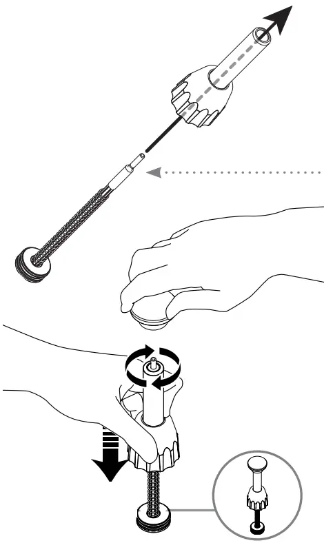 ERVER CP 3 2oz Stainless Steel Pump - compress