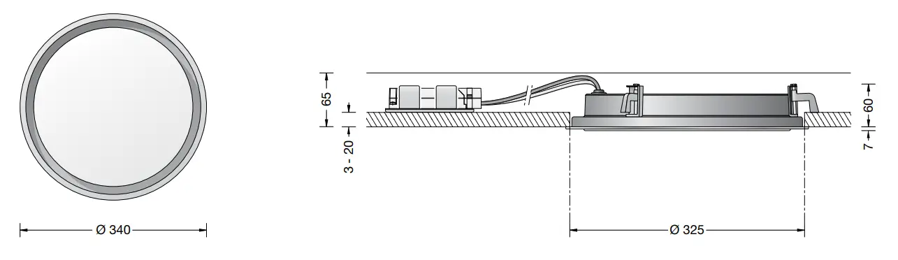 BEGA 50291 1 Recessed Ceiling and Wall Luminaire -