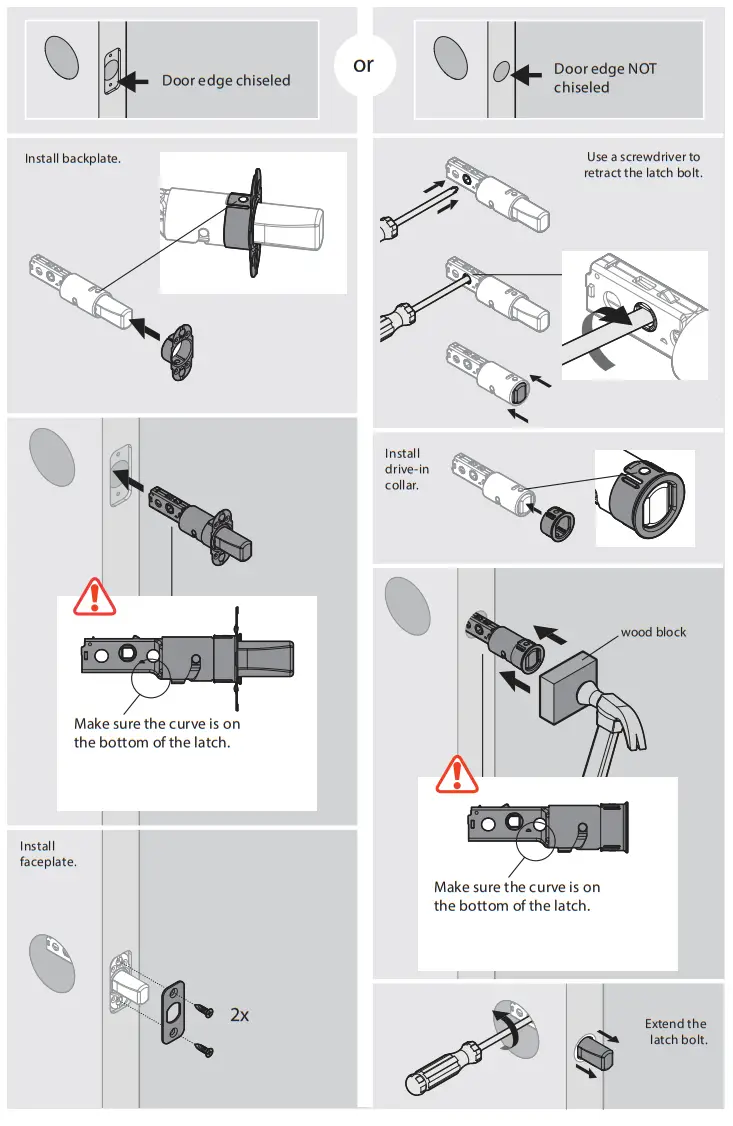 Kwikset 258 Series Halifax Deadbolt - Install Latch