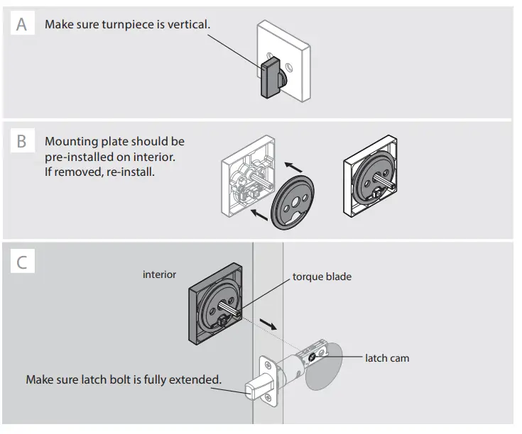 Kwikset 258 Series Halifax Deadbolt - Install Latch2