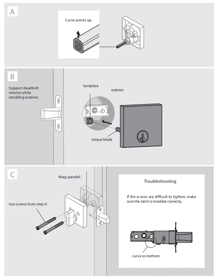 Kwikset 258 Series Halifax Deadbolt - Keep parallel