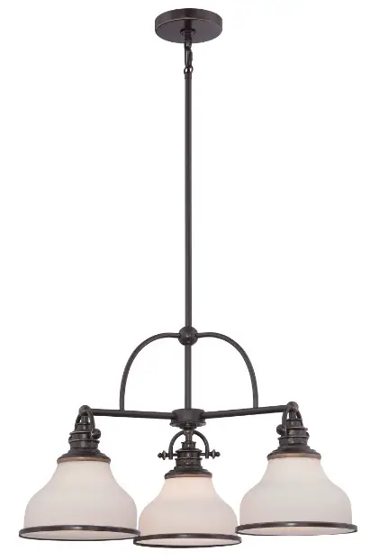 QUOIZEL GRT5103PN Grant 3 Light Chandelier