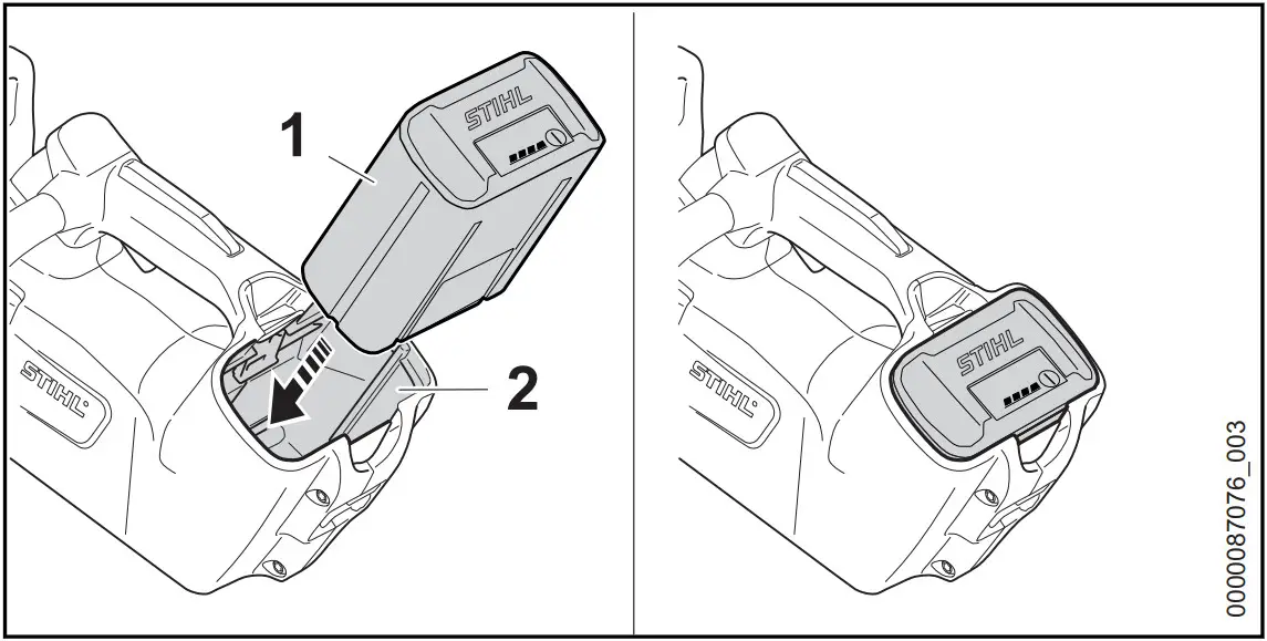 STIHL MSA 220 TC O Handled Battery Chainsaw - Battery 1