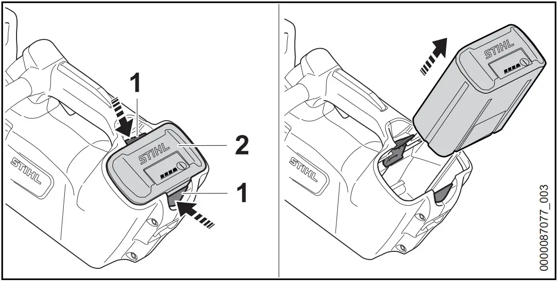 STIHL MSA 220 TC O Handled Battery Chainsaw - Battery 2