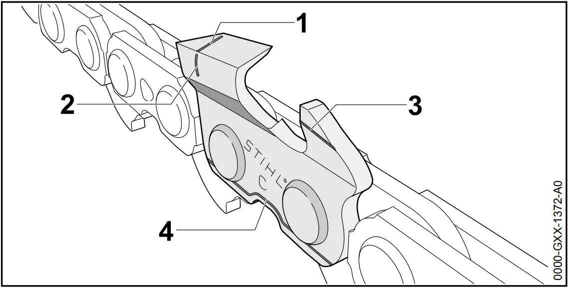 STIHL MSA 220 TC O Handled Battery Chainsaw - Saw Chain 2