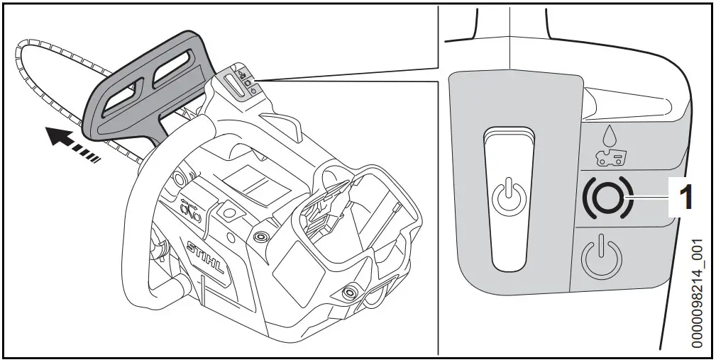 STIHL MSA 220 TC O Handled Battery Chainsaw - Spiked Bumper 2