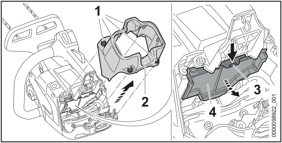 STIHL MSA 220 TC O Handled Battery Chainsaw - air filter