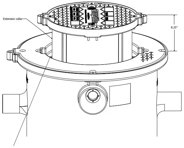 Trapzilla TZ 525 Grease Interceptor - collar height