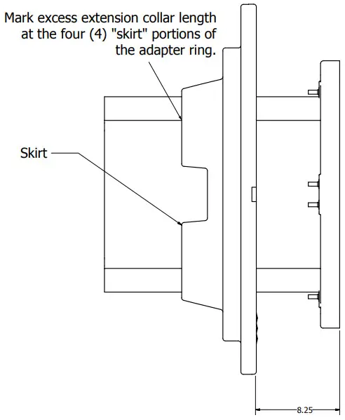 Trapzilla TZ 525 Grease Interceptor - collar is marked all around