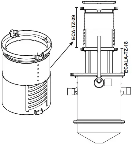 Trapzilla TZ 525 Grease Interceptor - extension collars