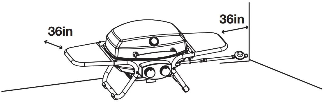 Captiva Designs E02GR012 2 Burner Portable Propane Gas Grill - GRILL