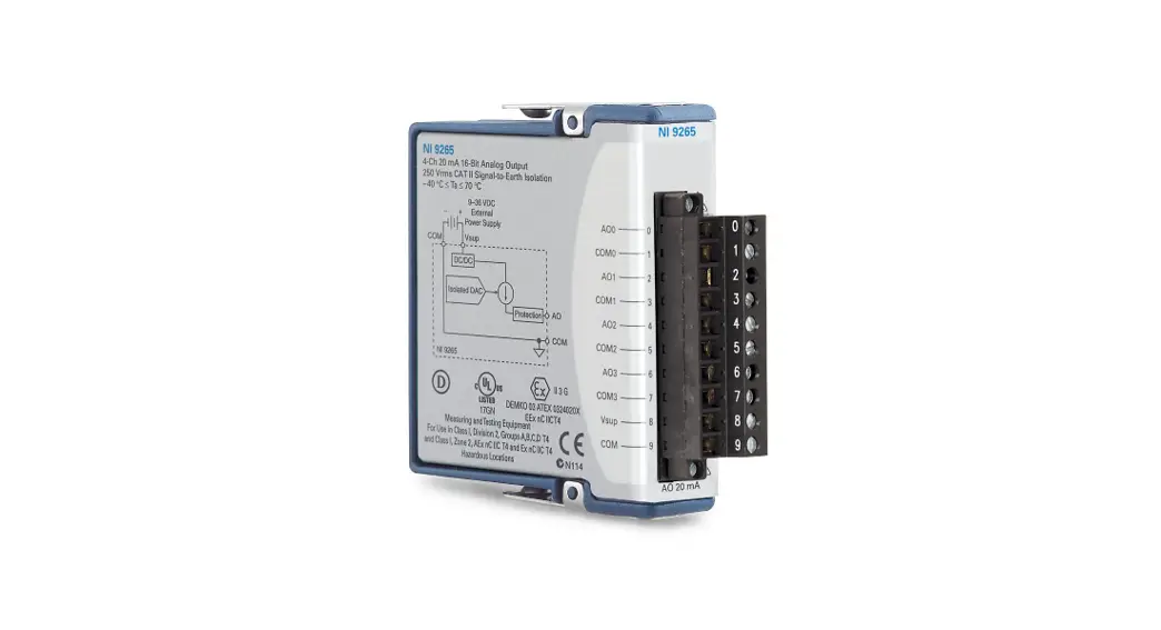 National Instruments Ni-9265 4 Channel 0ma To 20ma 16-bit Analog Output Module User Guide National Instruments Ni-9265 4 Channel 0ma To 20ma 16-bit Analog Output Module User Guide