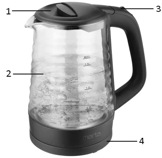 marta MT 4585 Electric Kettle - Figure