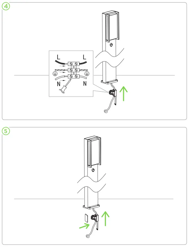 LUTEC 7193004118 Qubo LED Dark Grey Opal IP54 Outdoor Post Light - fig2