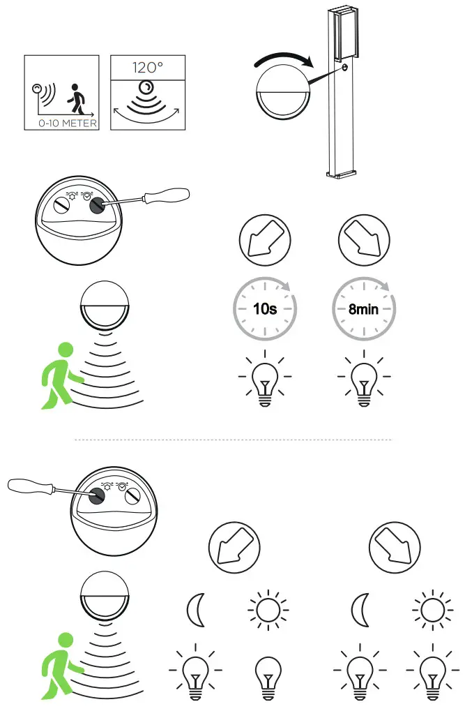 LUTEC 7193004118 Qubo LED Dark Grey Opal IP54 Outdoor Post Light - fig4