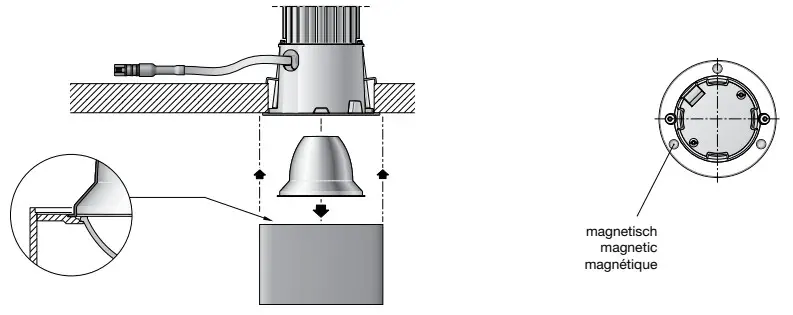 BEGA 50253.4 LED Recessed Ceiling Luminaire - fig 1