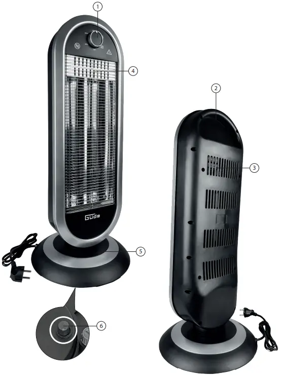G DE GIH 900 Infrared Heater - Device overview