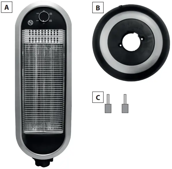 G DE GIH 900 Infrared Heater - Lieferumfang