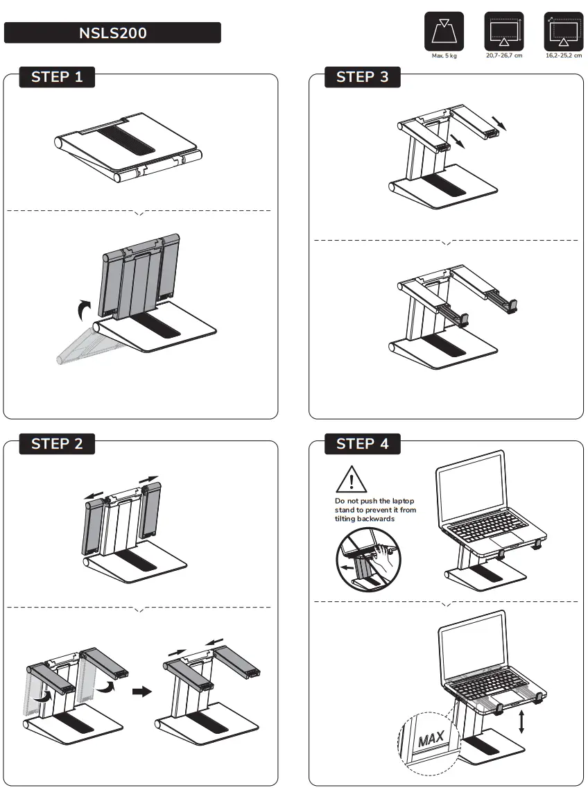Neomounts NSLS200 Foldable Laptop Stand - fig 1