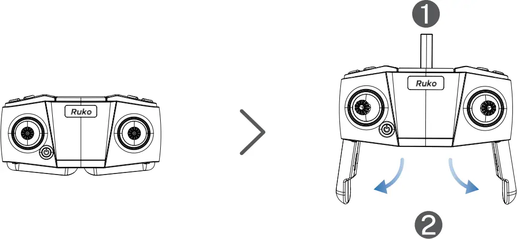 RUKO F11MINI - Unfold the Remote Controller 1