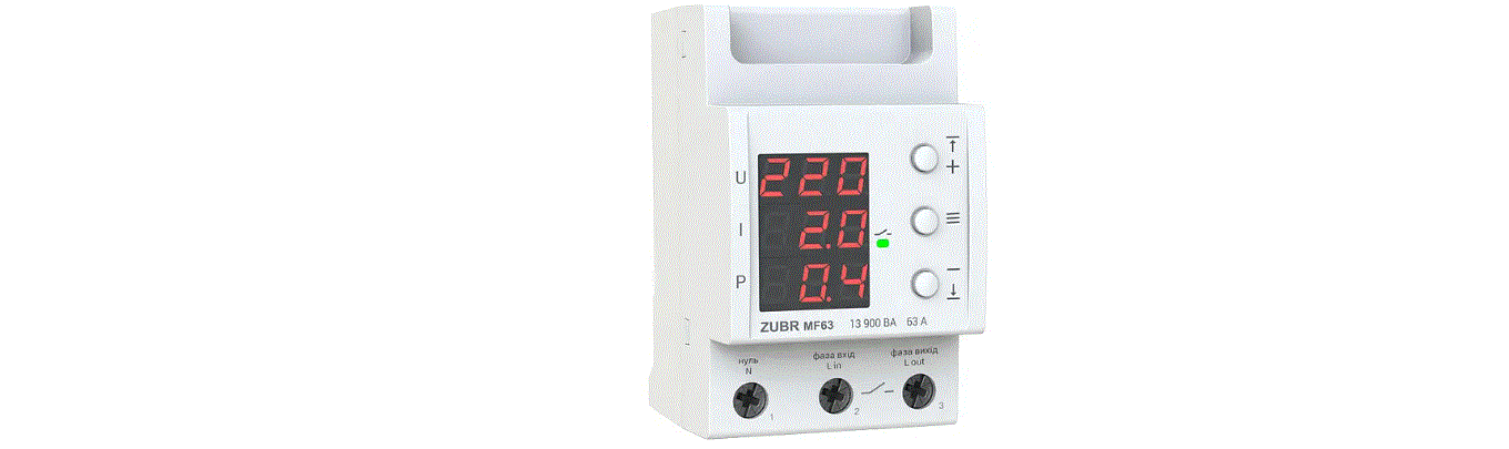 Zubr Mf63 Оvervoltage Protection Multifunctional Relay Instruction Manual Zubr Mf63 Оvervoltage Protection Multifunctional Relay Instruction Manual