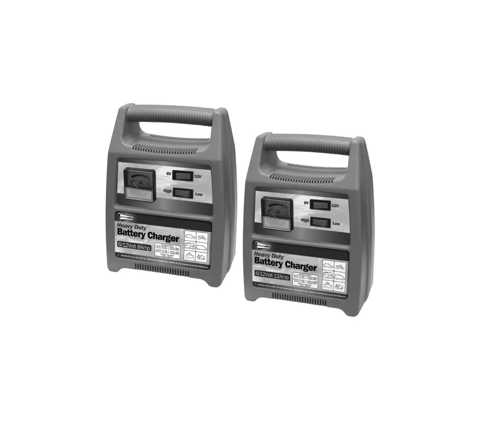 Streetwize Swbcg8 Heavy Duty Battery Charger Owner's Manual