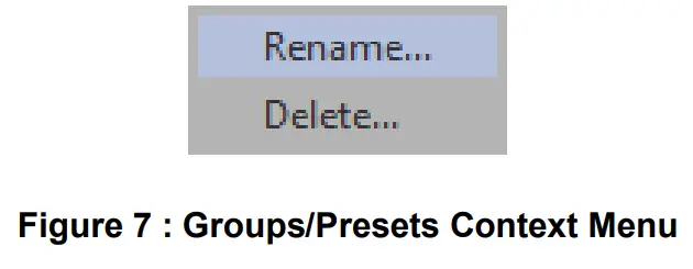 LG2 Software - Context Menu