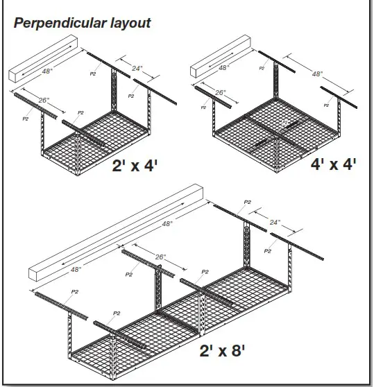 GLADIATOR GALS24M1KG Overhead GearLoft Storage Rack - ASSEMBLY INSTRUCTIONS 2