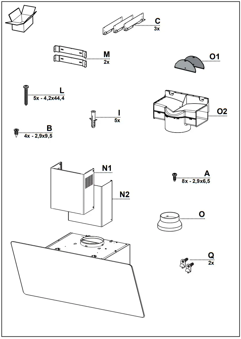 BLAUPUNKT 5DL69653 Extractor Hood - Figure 1