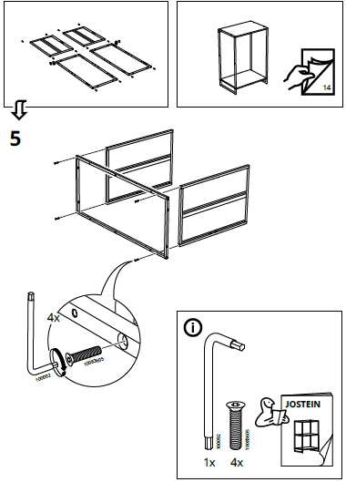 IKEA JOSTEIN Shelving Unit with Doors 11