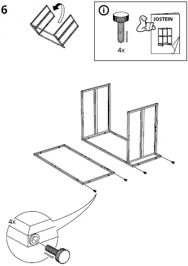 IKEA JOSTEIN Shelving Unit with Doors 12