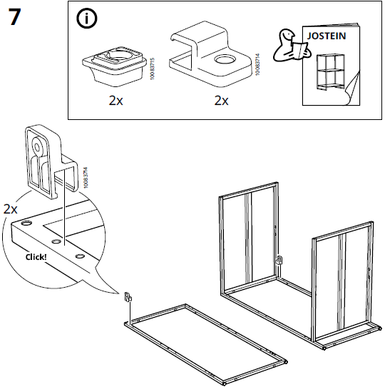 IKEA JOSTEIN Shelving Unit with Doors 13