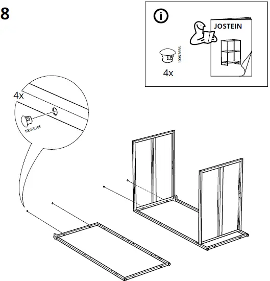 IKEA JOSTEIN Shelving Unit with Doors 15