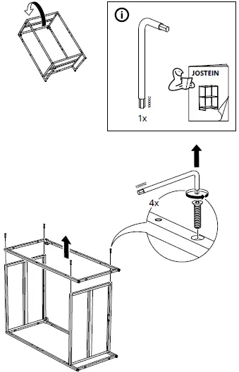 IKEA JOSTEIN Shelving Unit with Doors 17
