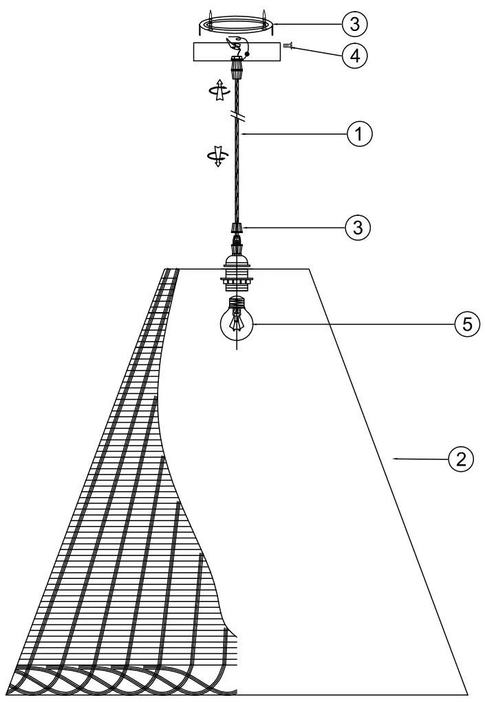 ELE Light and Decor GL0021D65 Bell Pendant Light - Description