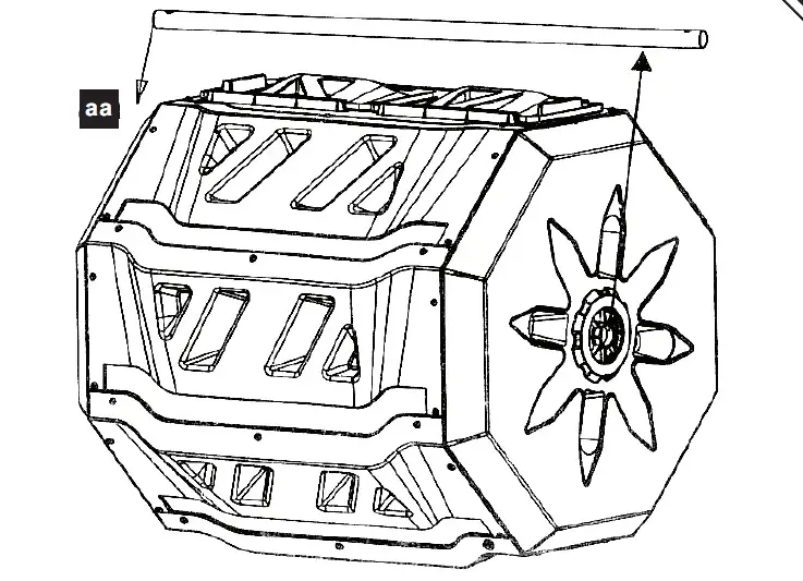 Outsunny 845-490GY Garden Compost Bin-fig-12
